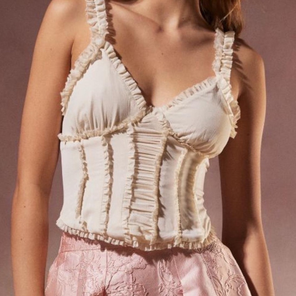 NWT Urban Outfitters Kimchi Blue Cream Corset Top